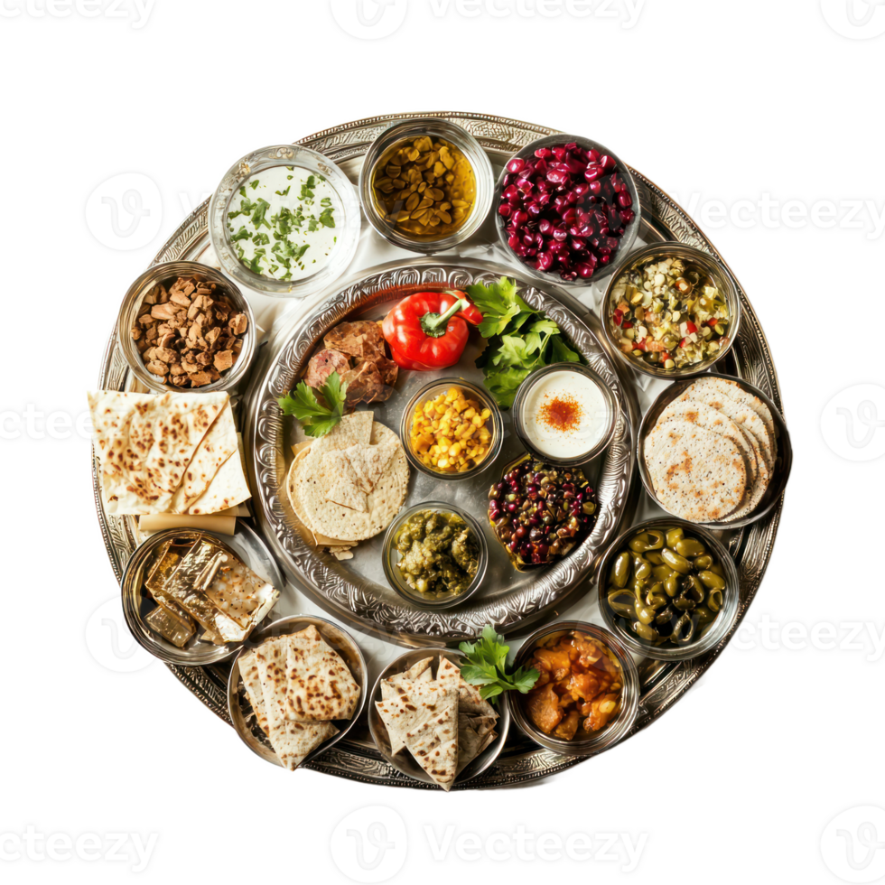 an image of a plate of food on transparent background png