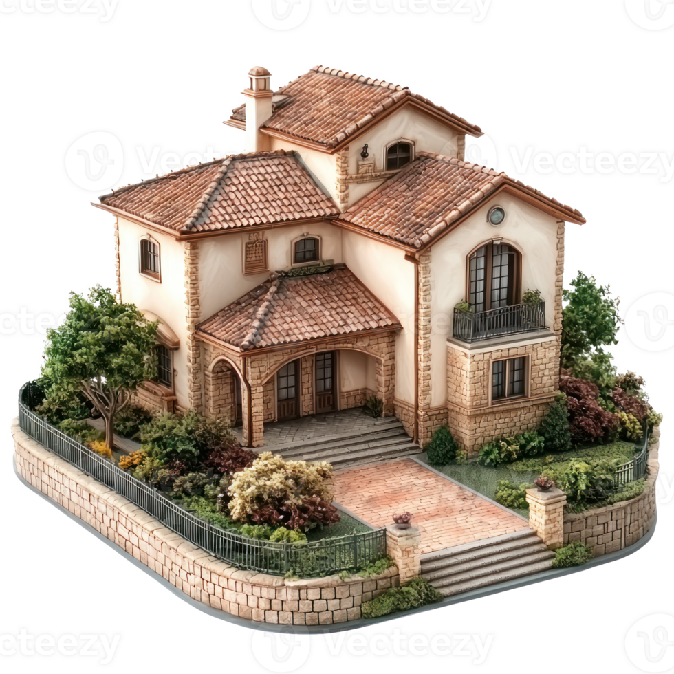 Villa isolate on transparent background png