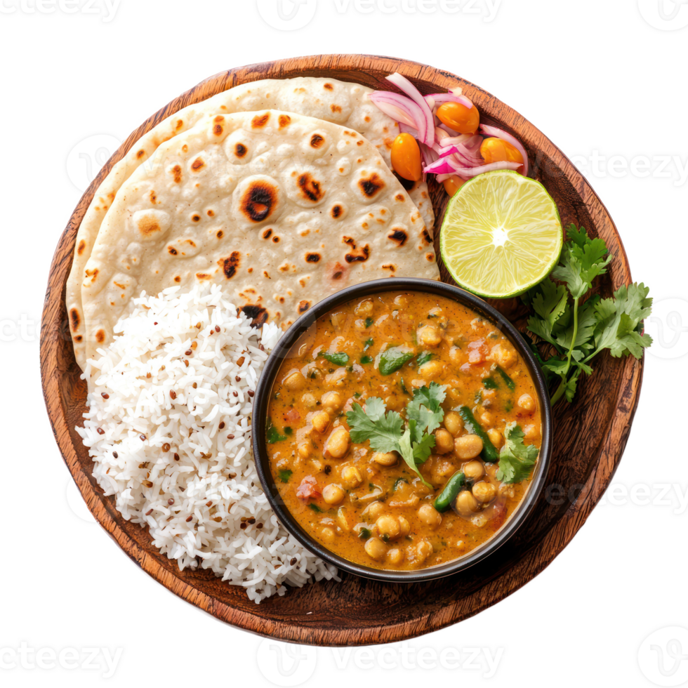indian food with rice and vegetables on a plate png