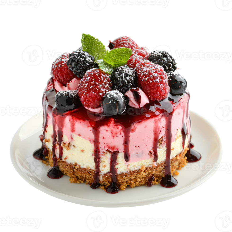 Cheesecake isolate on transparent background png