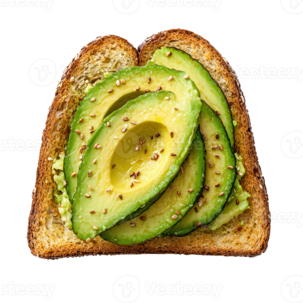 Avocado Toast isolate on transparent background png