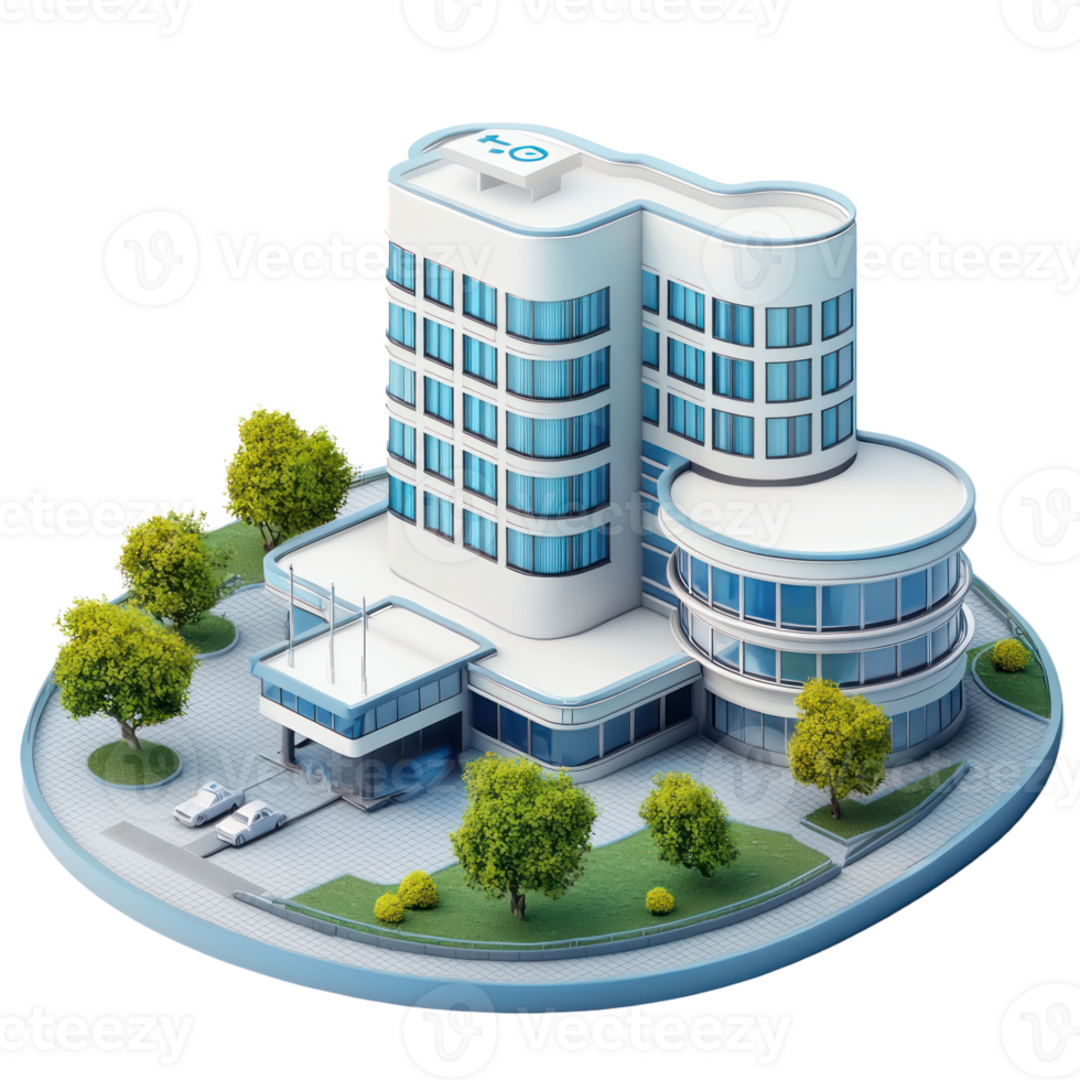 Hospital isolate on transparent background png