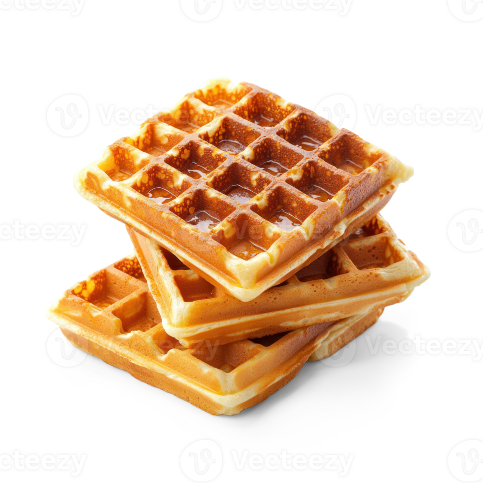 a stack of waffles on transparent background png