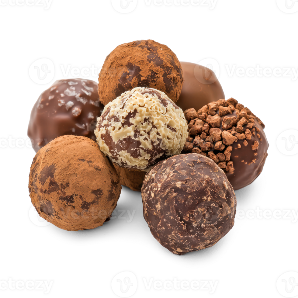 Seven Truffles isolate on transparent background png