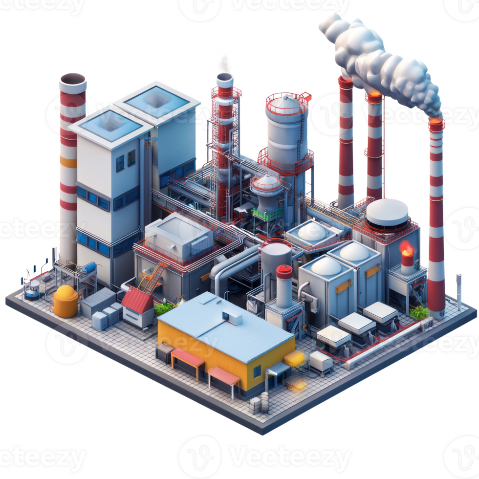 Factory isolate on transparent background png
