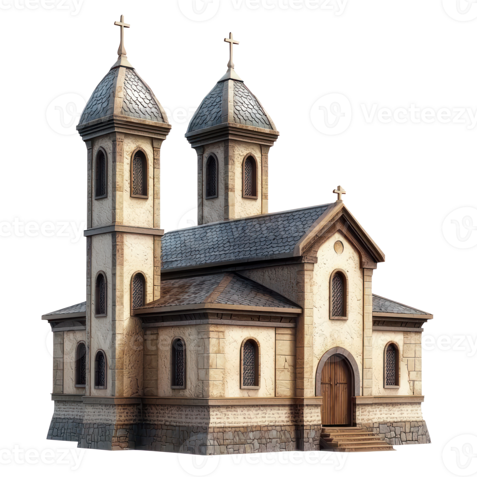 A Monastery isolate on transparent background png
