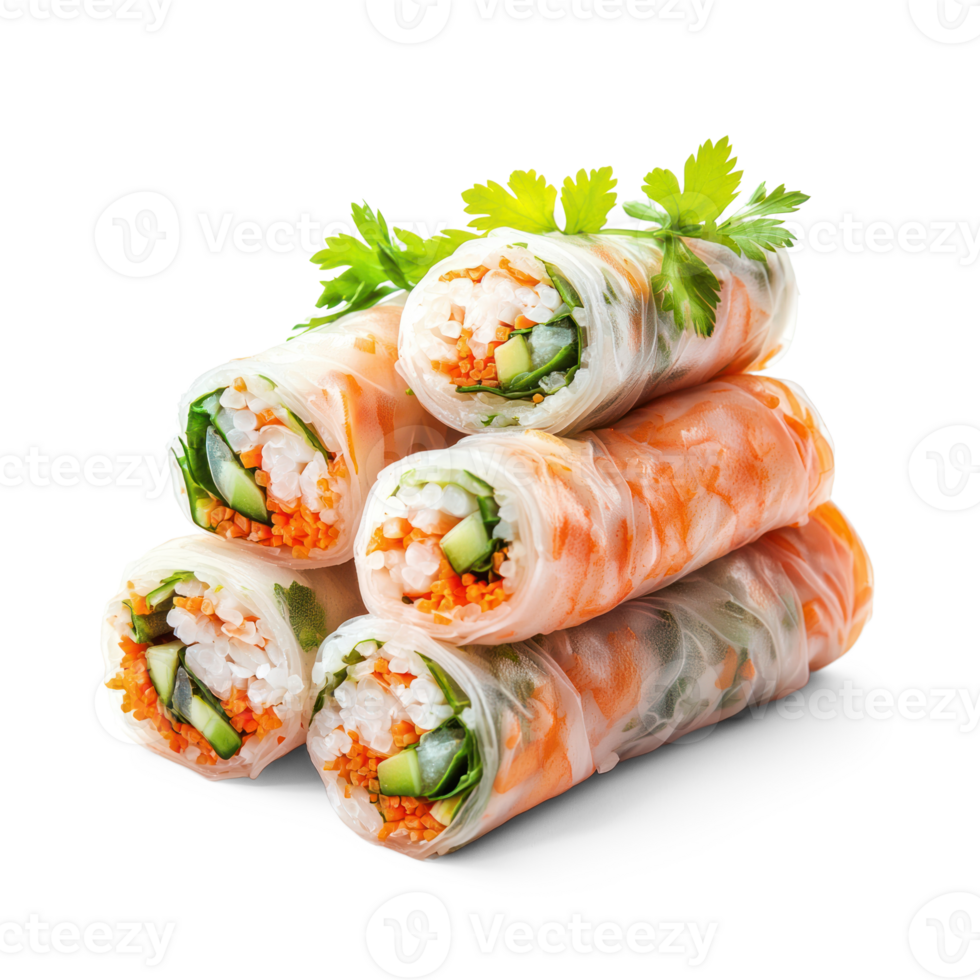 Spring Rolls isolate on transparent background png