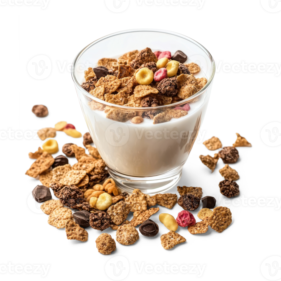 Cereal with Milk isolate on transparent background png