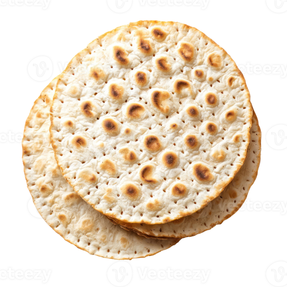 three flat crackers on transparent background png