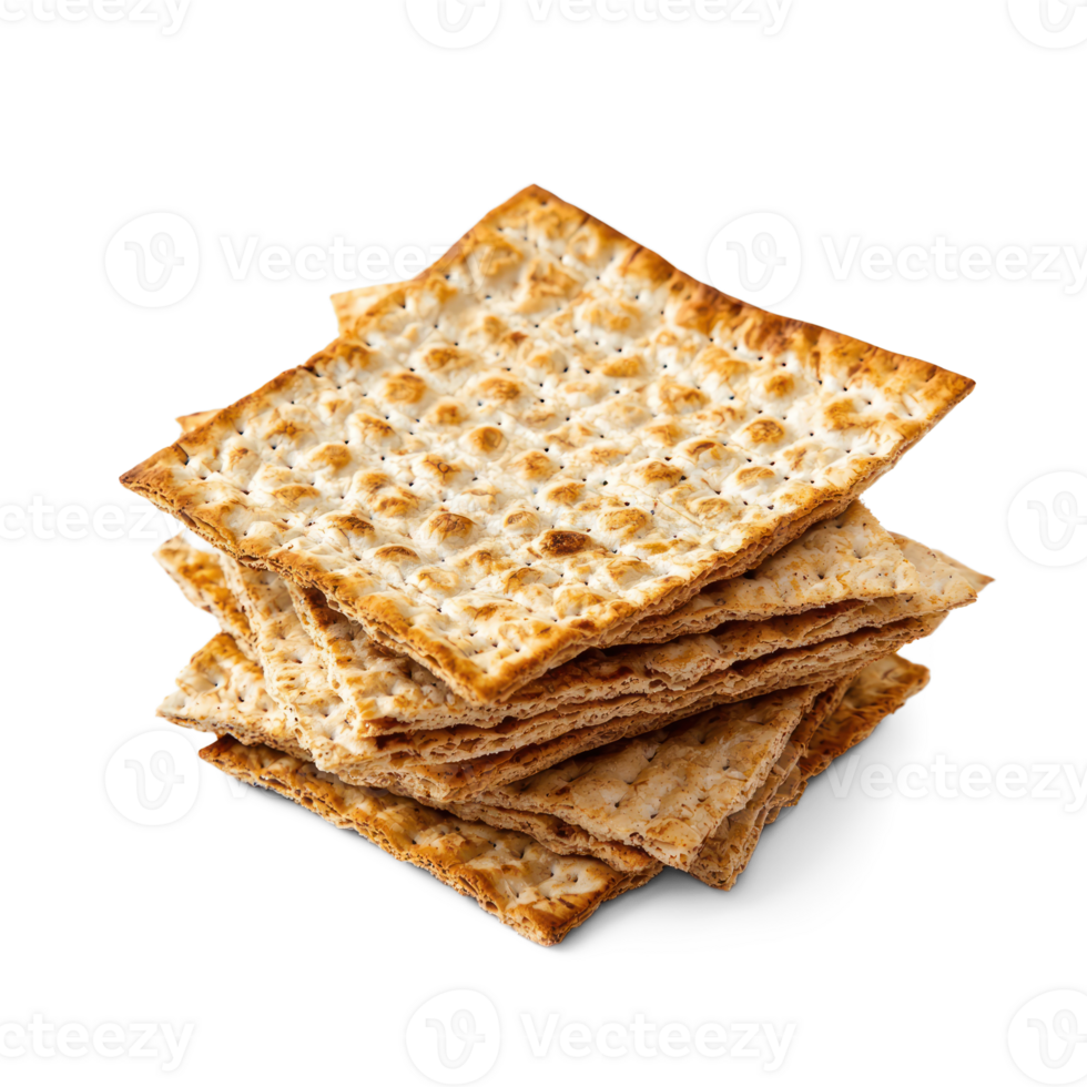 Matzo Passover food, Jewish holiday isolate on transparent background png