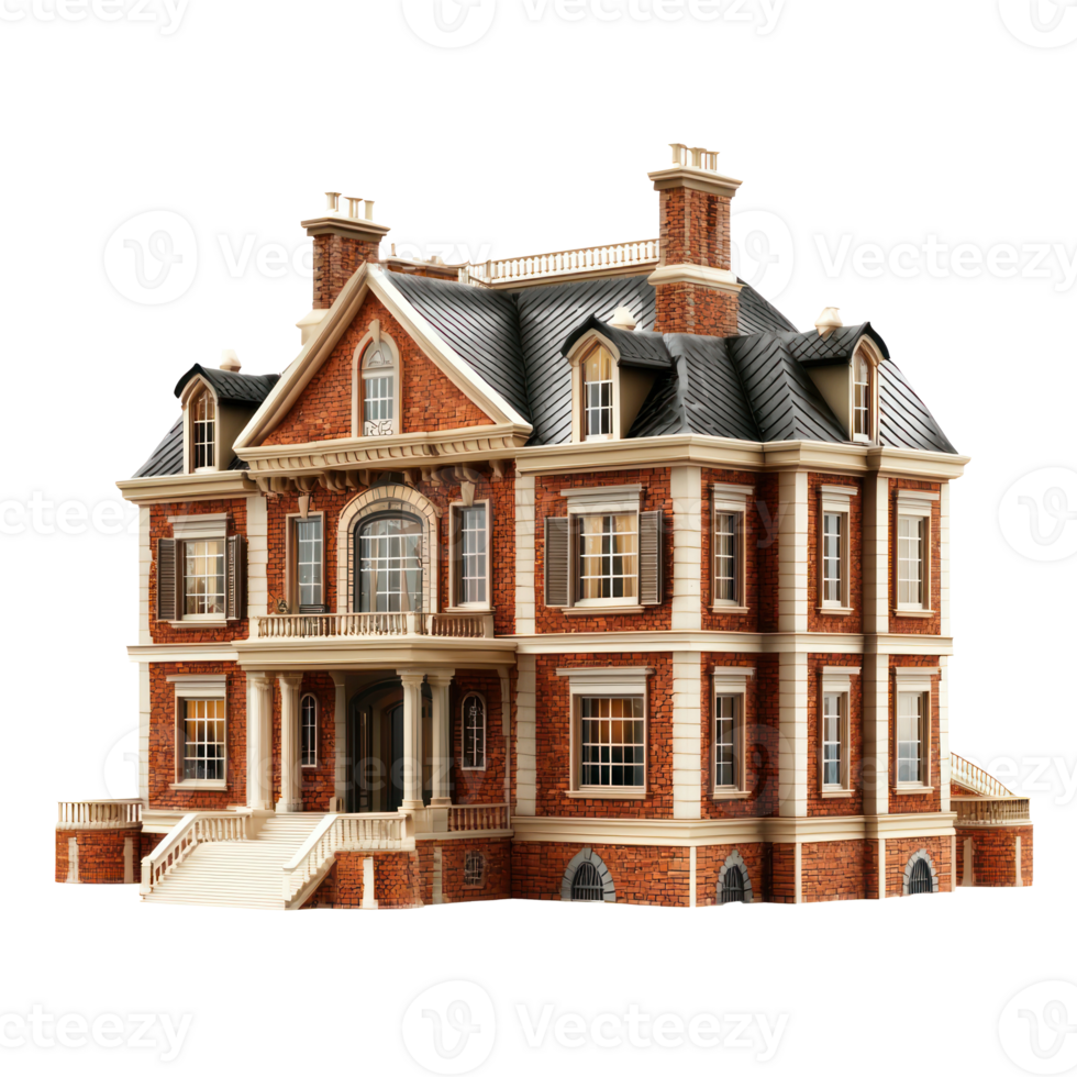 A Mansion house isolate on transparent background png