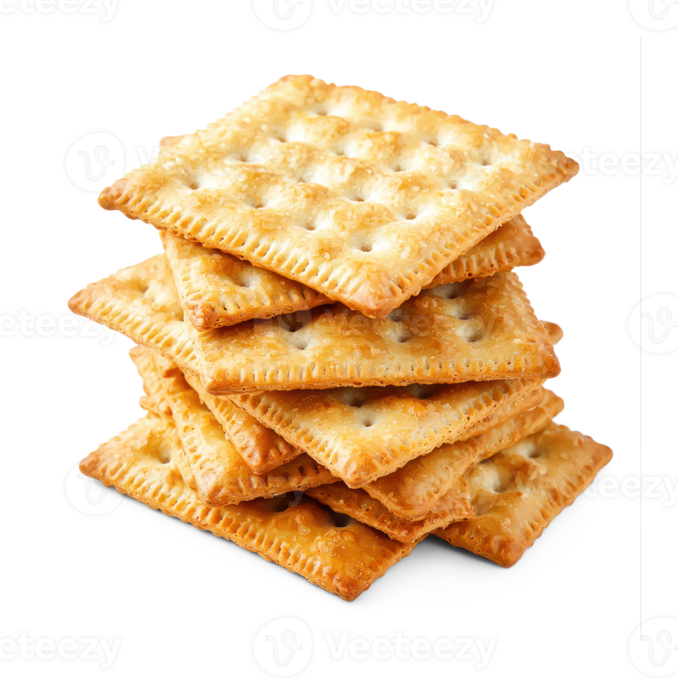 Crackers snack on isolate on transparent background png