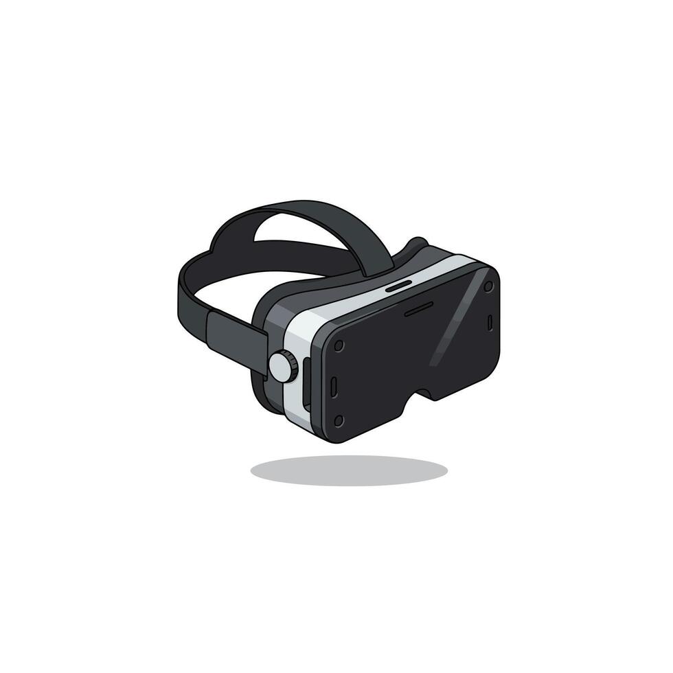 Virtual Reality Headset Technology Illustration for Gaming and Technology Concepts vector