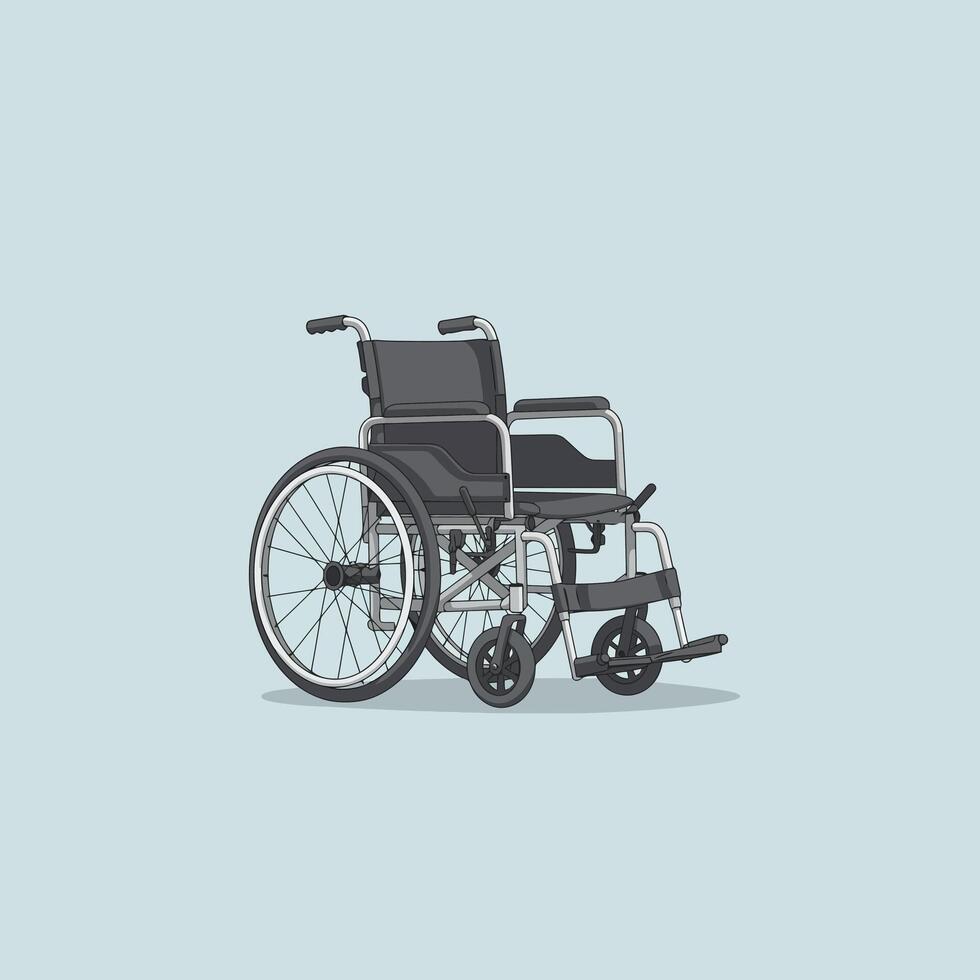 Isolated Wheelchair Illustration on Plain Background for Medical or Accessibility Concepts vector