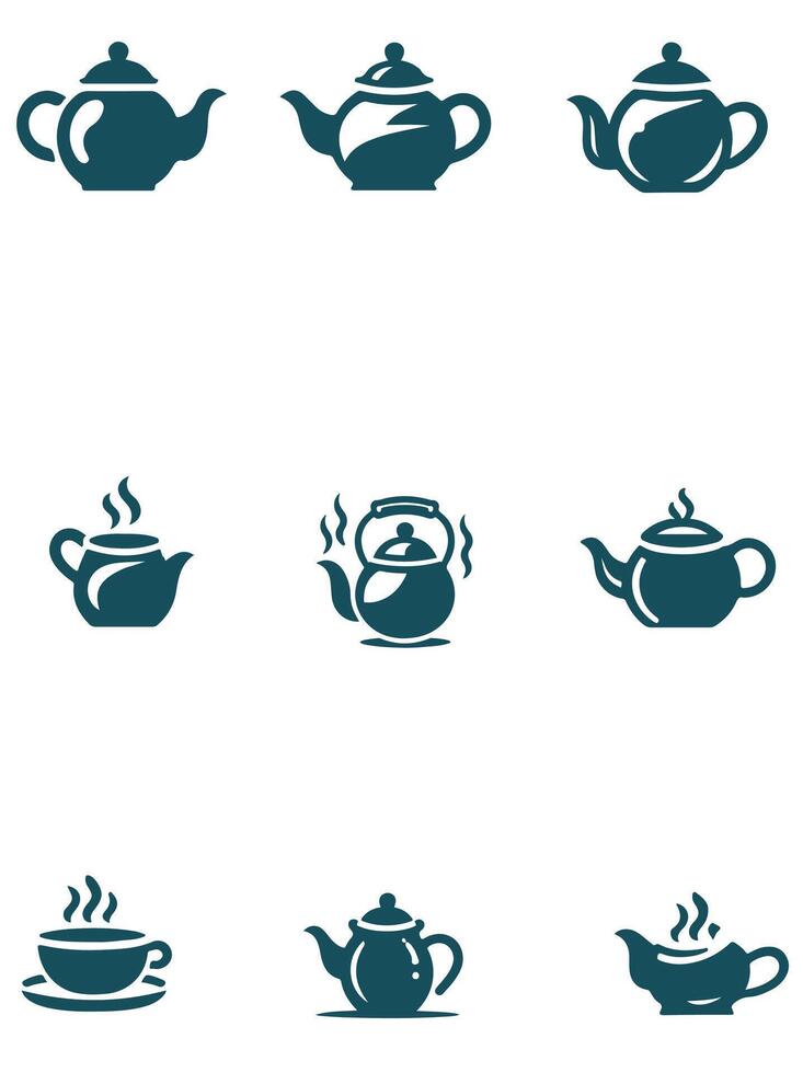 Ceramic Symphony Teapot Collection Logo Design vector