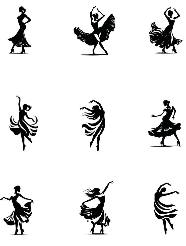 Good Dancing Girls Collection Logo Design vector
