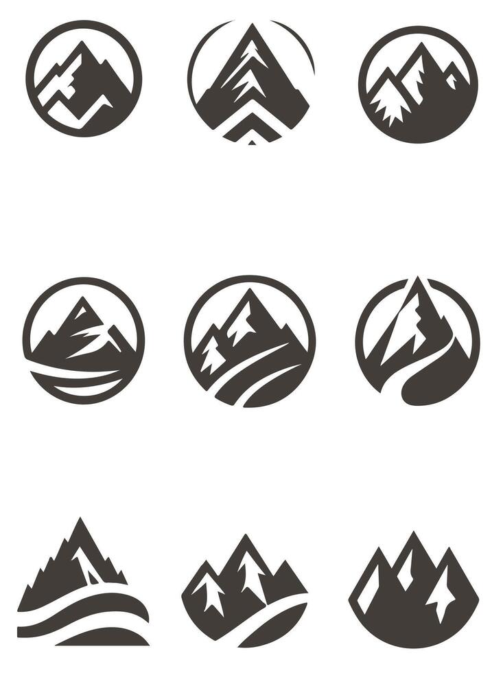 Best Peak Collection Logo Design vector