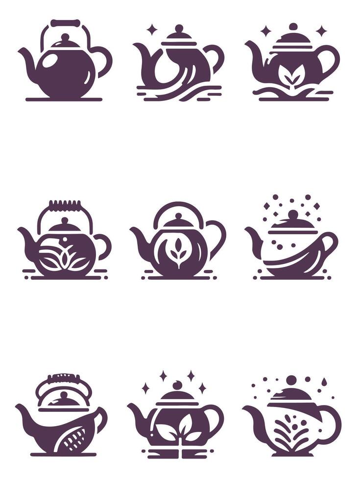 Best Teapot Collection Logo Design vector