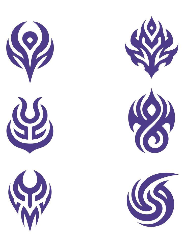 Sacred Symbols Tribal Collection Logo Design vector