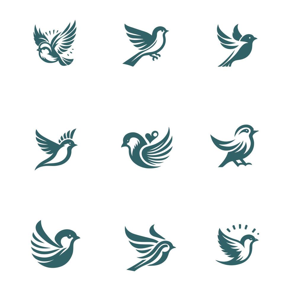 Flight of Dreams Sparrow Collection Logo Design vector