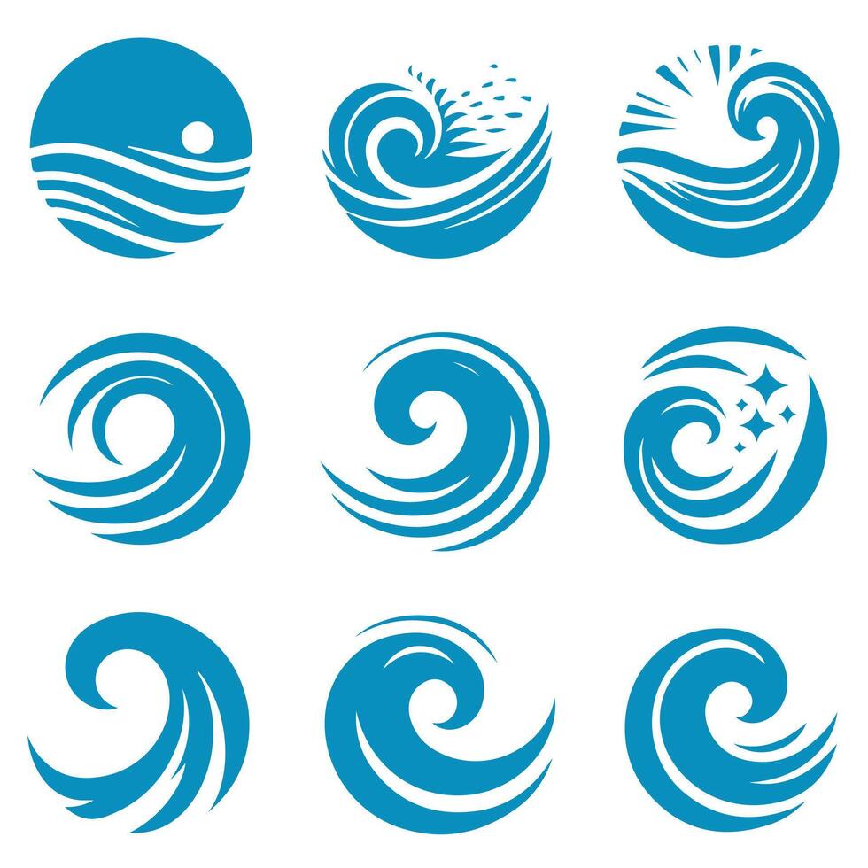 Tranquility Wave Collection Logo Design vector