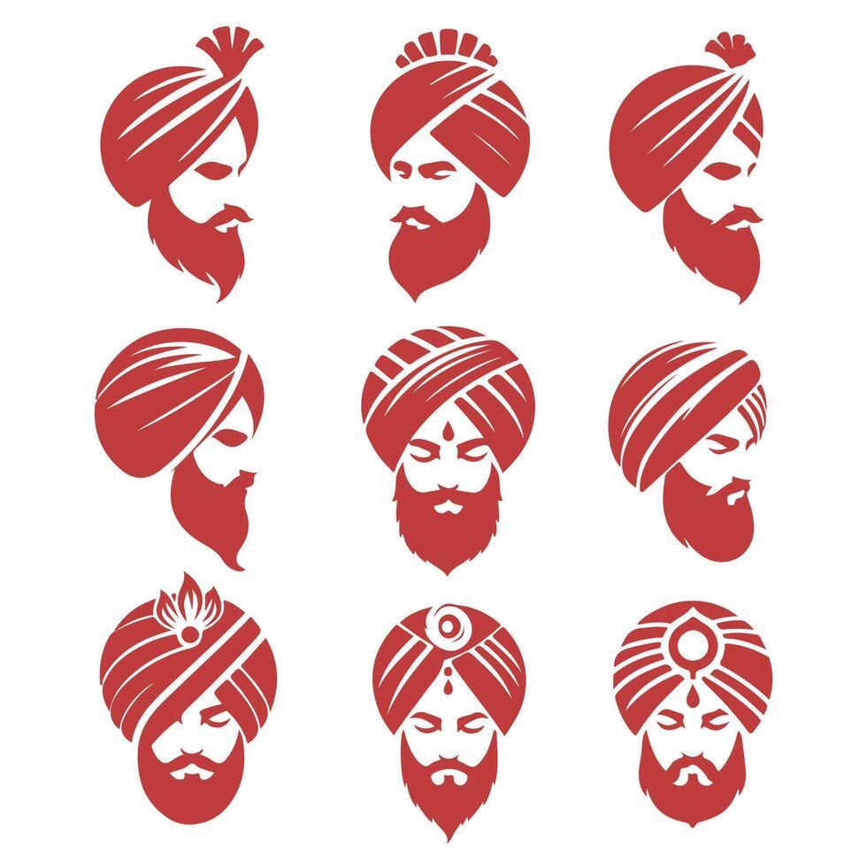Stylish Turban Collection Logo Design vector