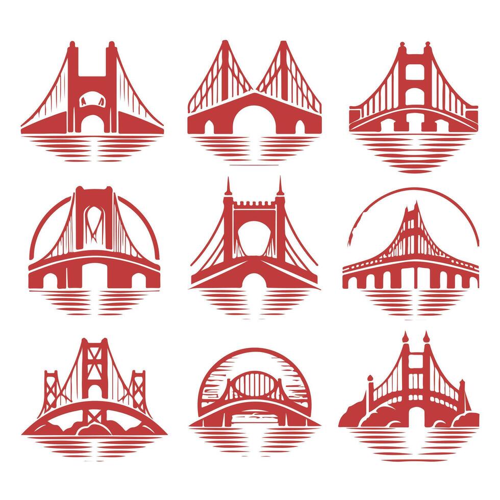 Beautiful Bridge Collection Logo vector