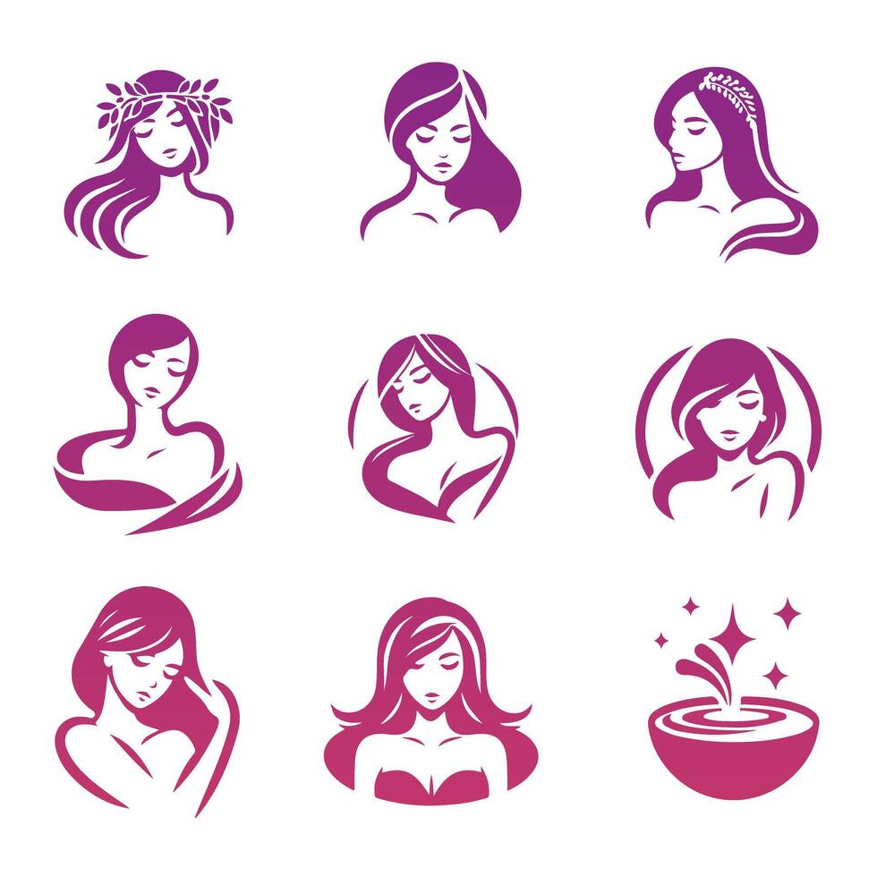 Feminine Aura Collection Logo Design vector