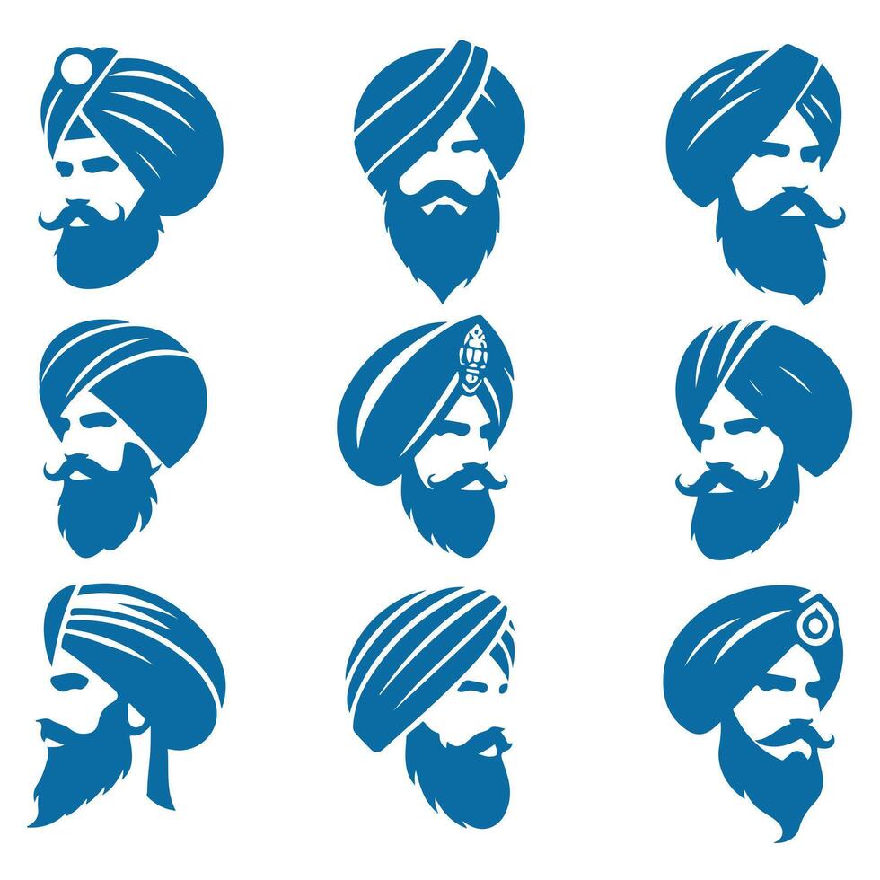Crowned in Tradition Turban Collection Logo Design vector