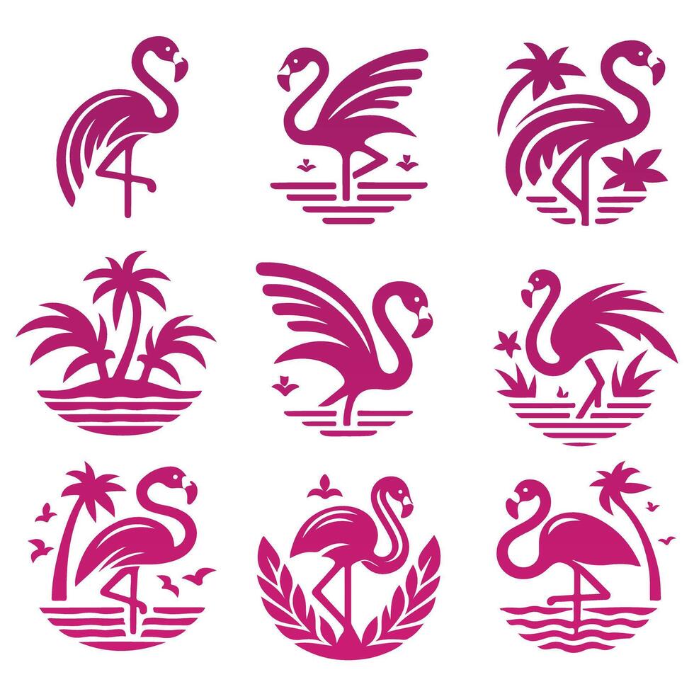 Flamininego Collection Paradise Logo Design vector