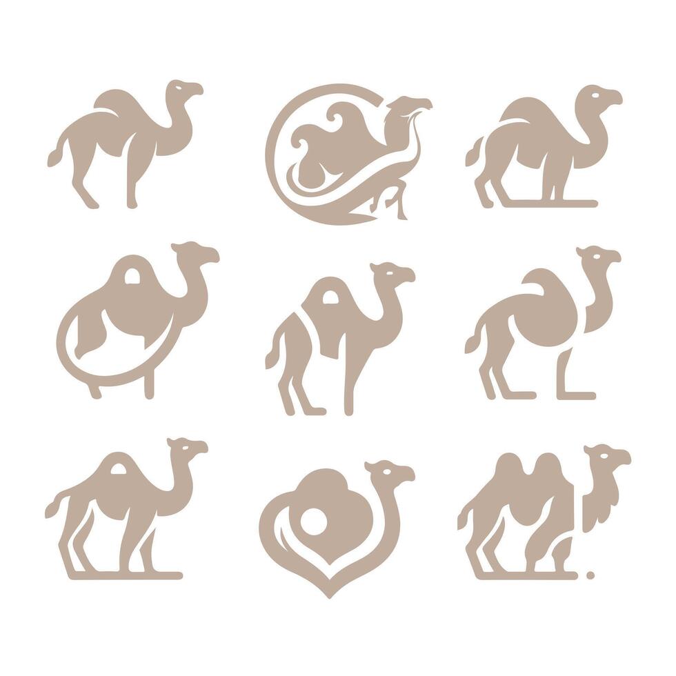 Sands of Serenity Camel Collection Logo Design vector