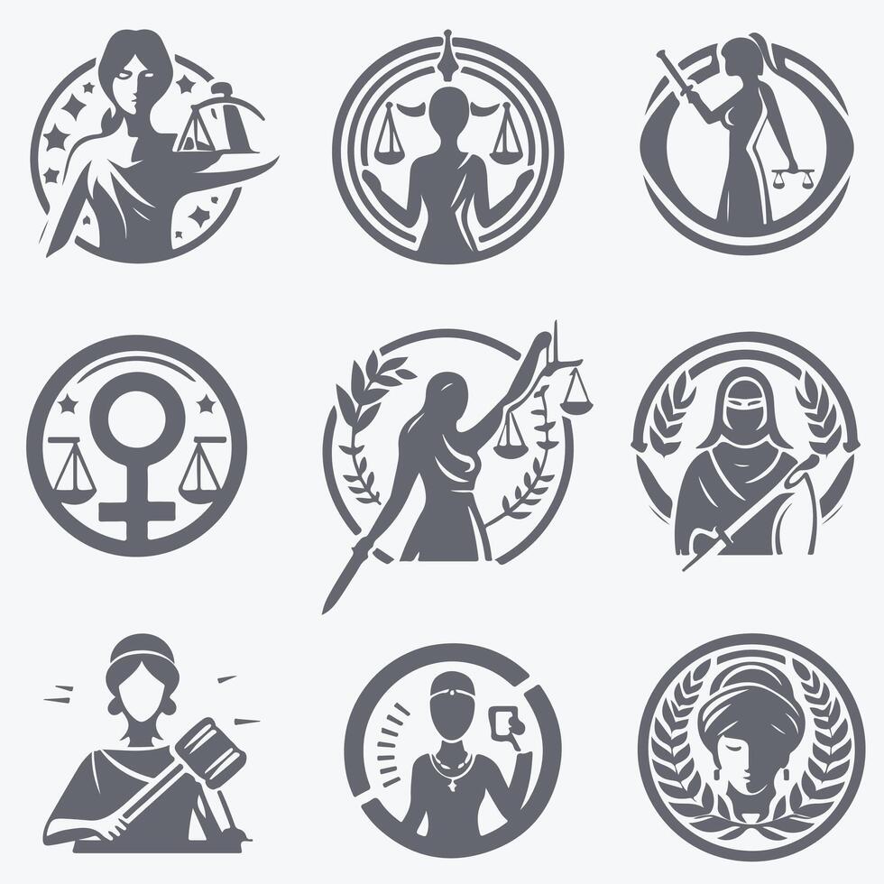 Justice Athena collection logo vector