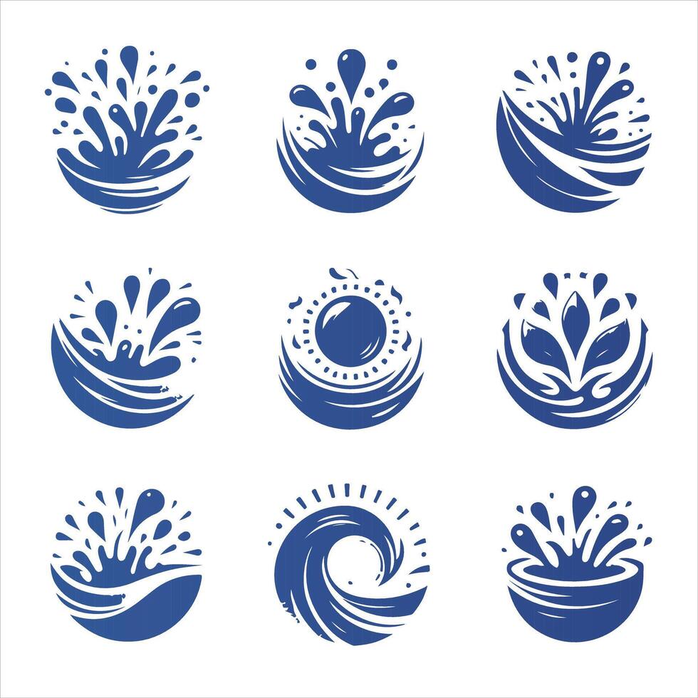 Splash Flow collection logo vector