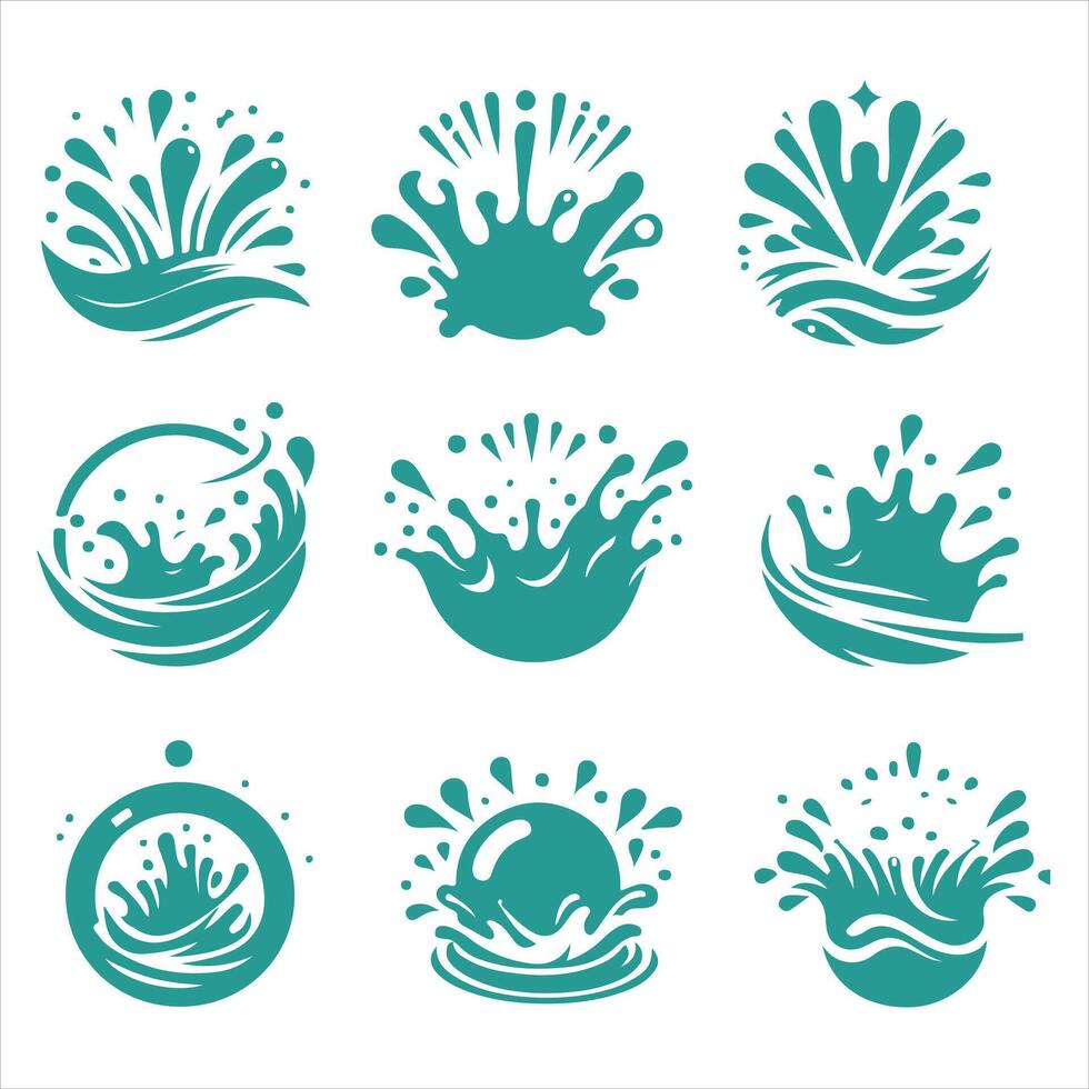 Aqua Pulse collection logo vector