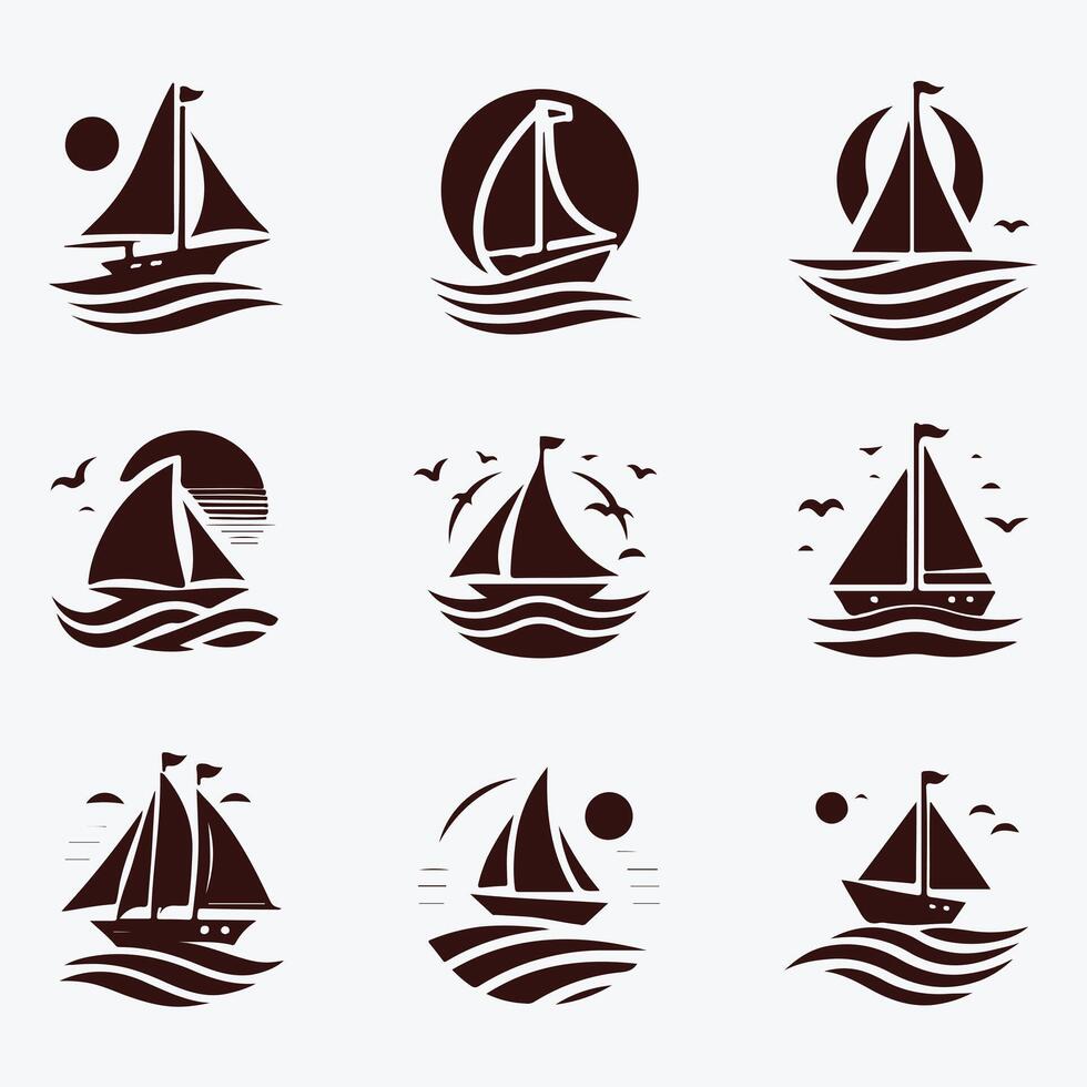 The Sea Nomad collection logo vector