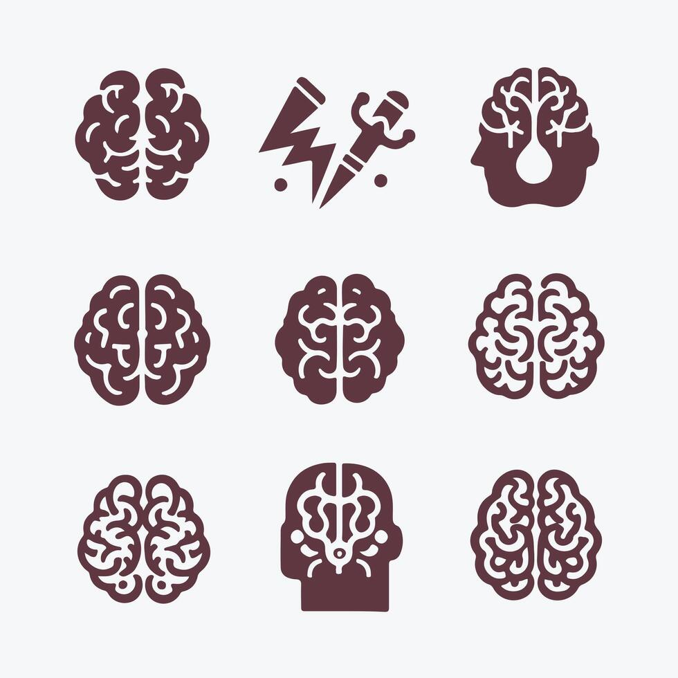 Brain Sphere collection logo design vector