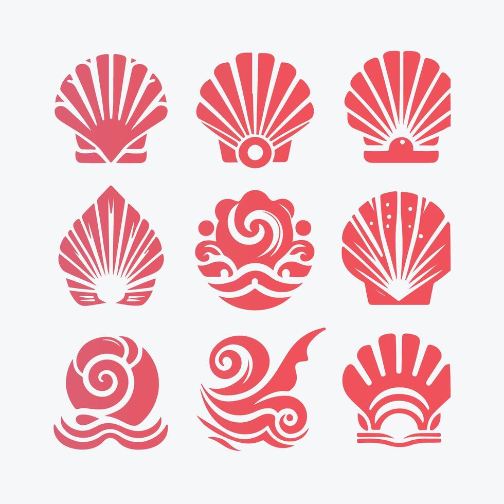 Star Shell collection logo design vector