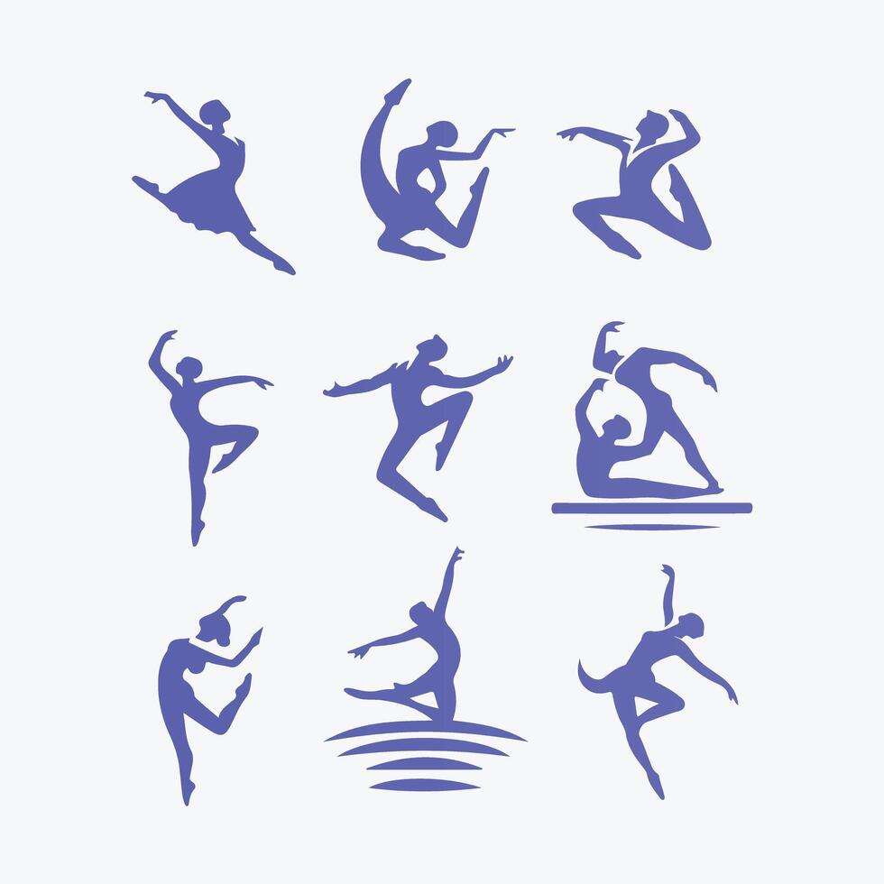 Dance Pulse collection logo design vector