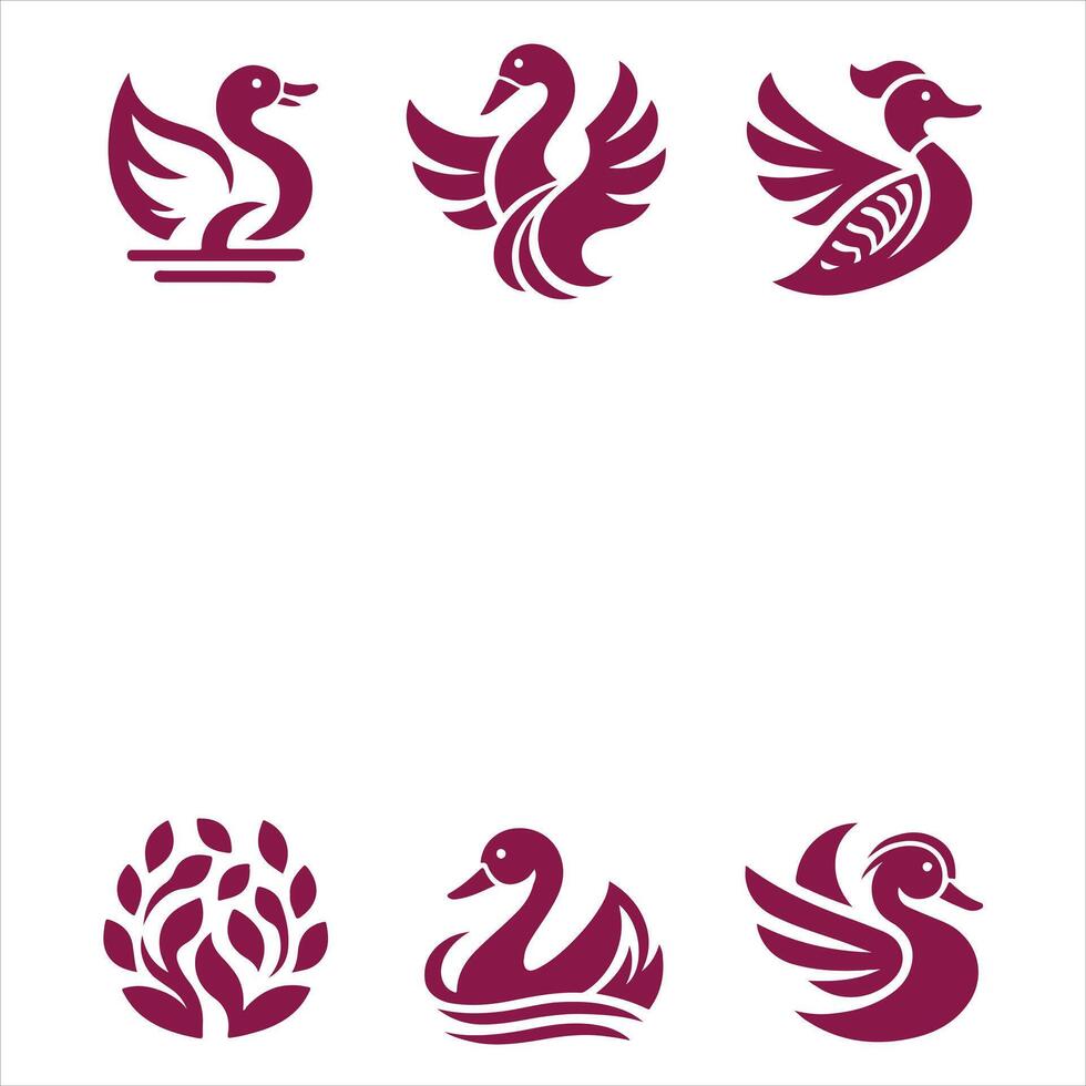 Quirky Quack collection logo design vector