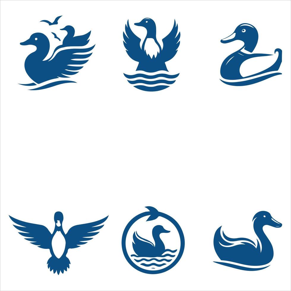 Waddle Works collection logo design vector