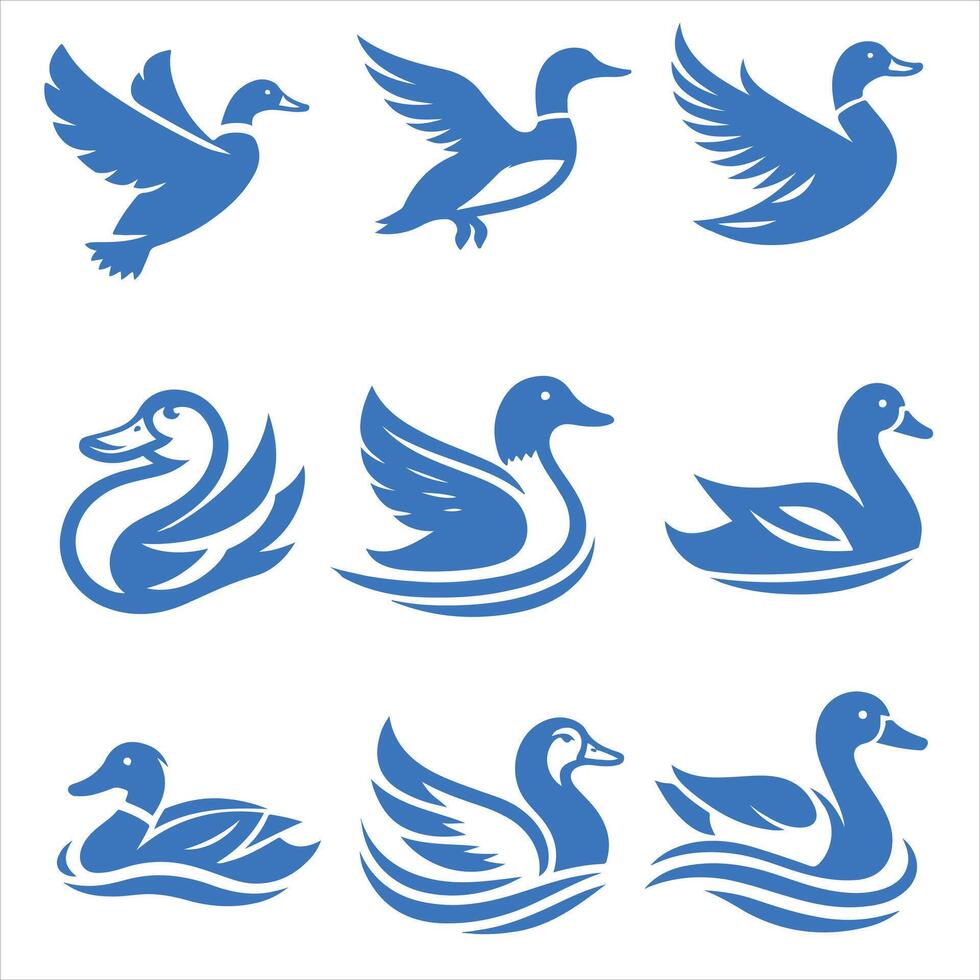 Duck Delight collection logo design vector