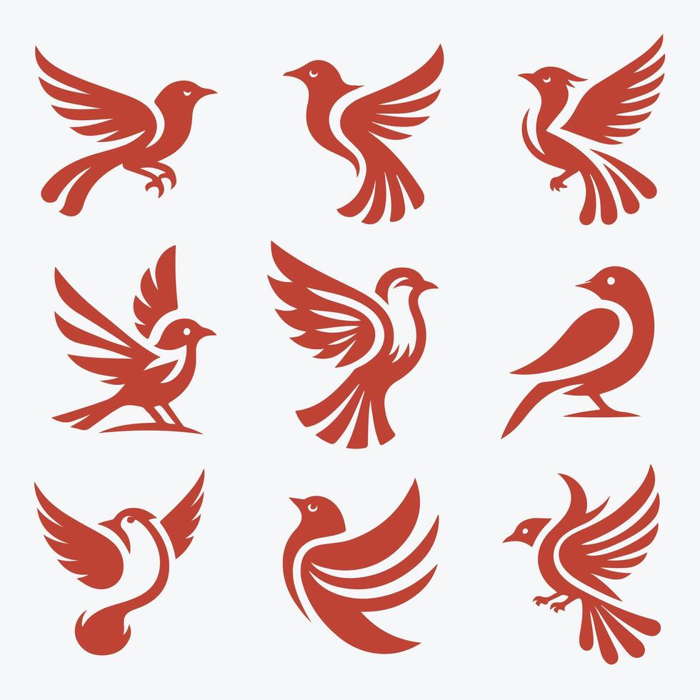 Wing Storm collection logo design vector