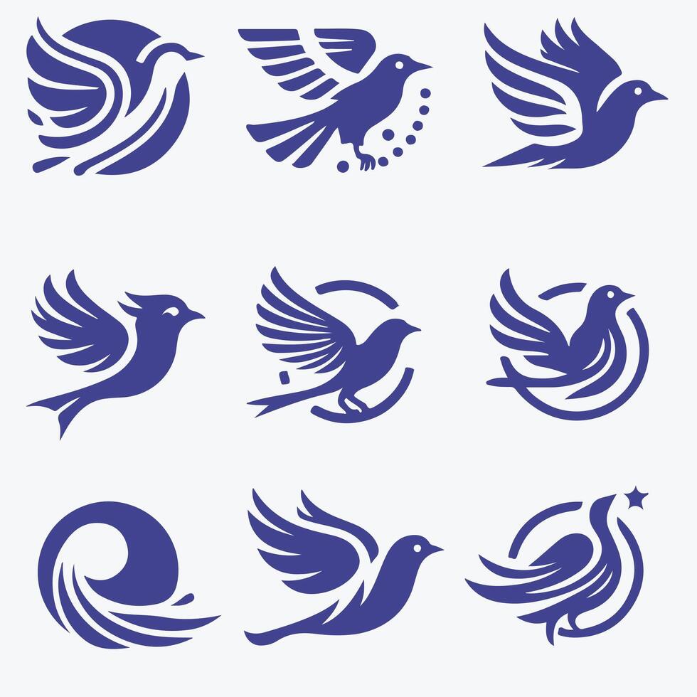 Falcon Nest collection logo design vector
