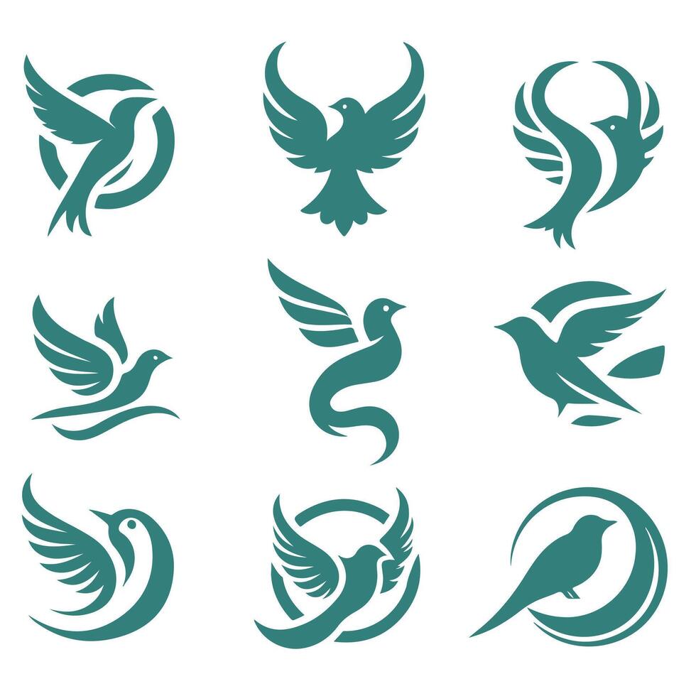 Blue Feather collection logo design vector