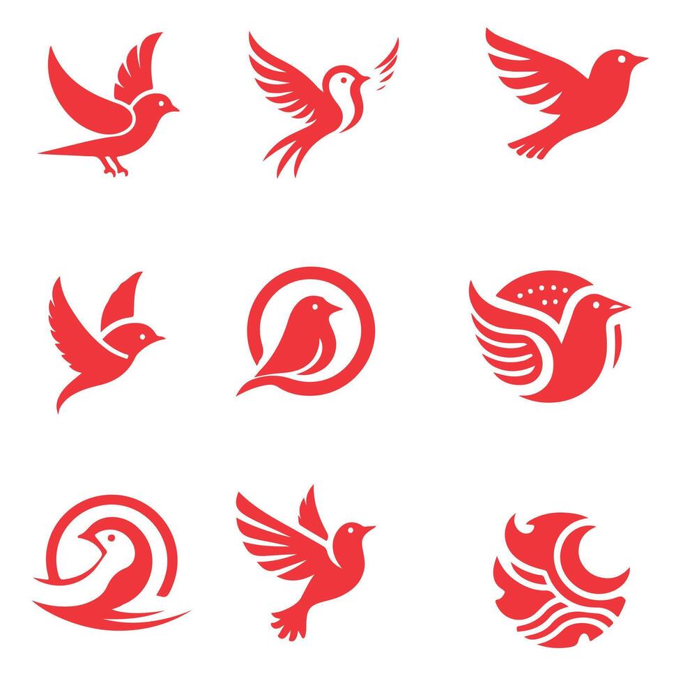 Aero Bird collection logo design vector