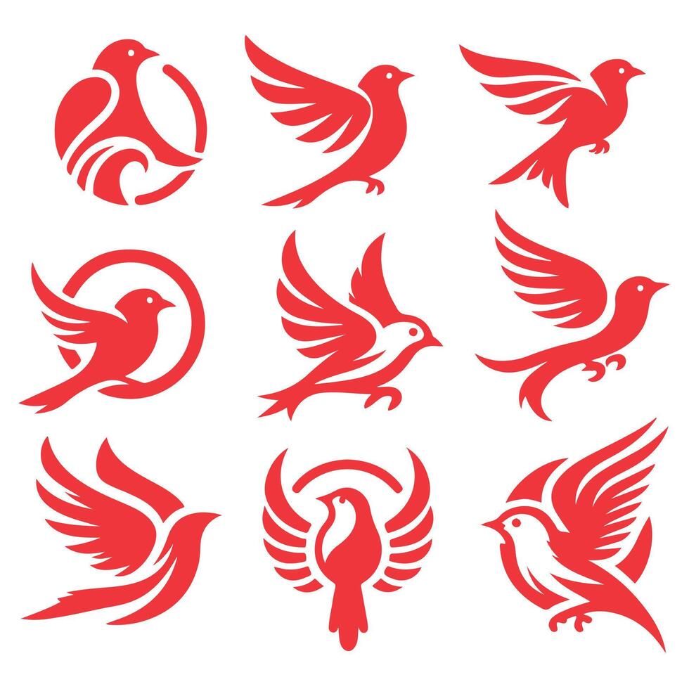 Sky Wing collection logo design vector