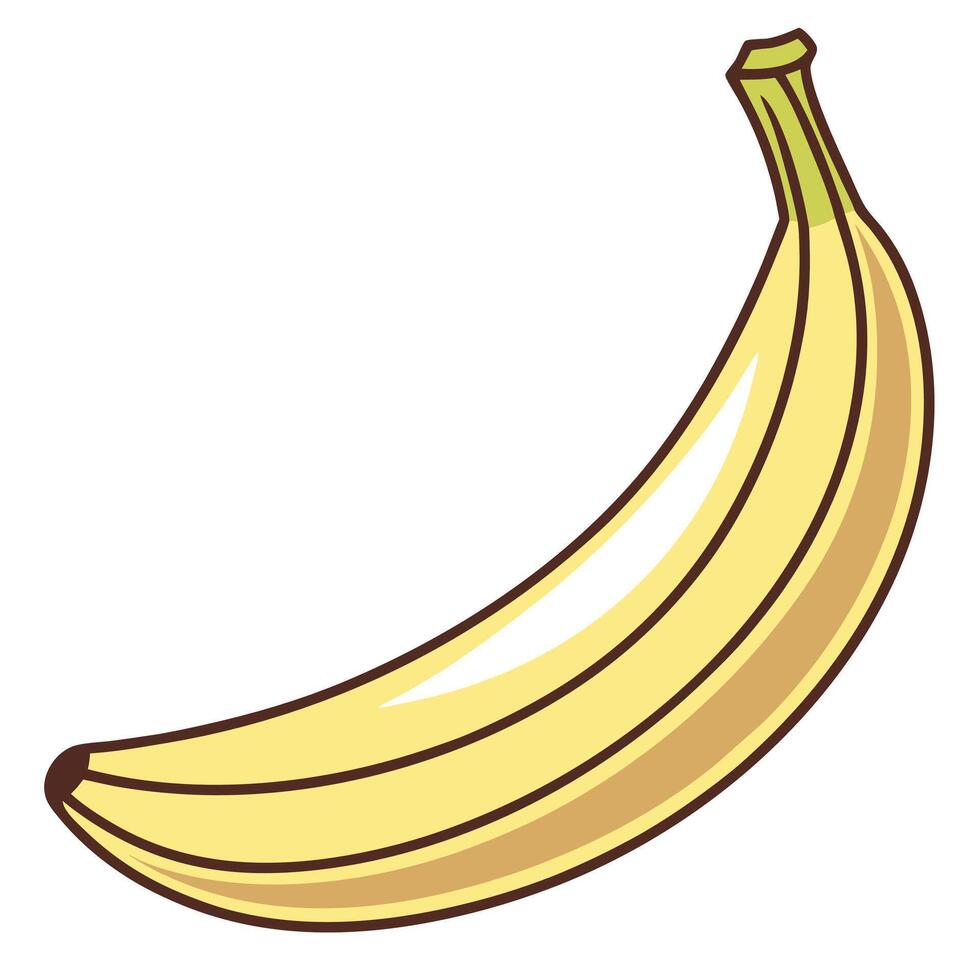 a banana is shown on a white background vector