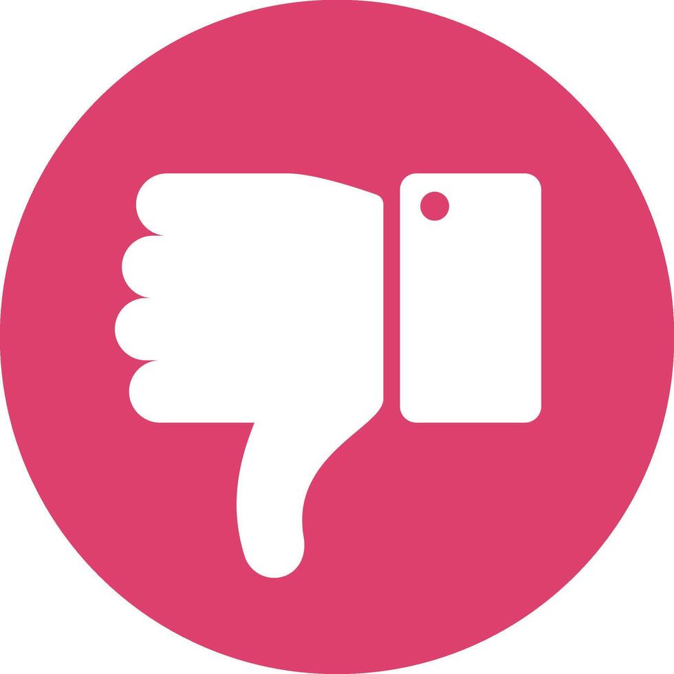 Thumb down icon symbolizes dislike, disapproval, or negative feedback, often used in social media or review platforms to express dissatisfaction with content or products vector