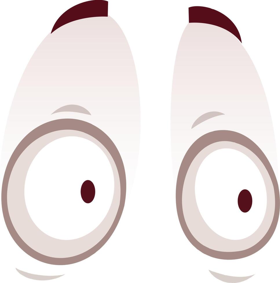 Wide open cartoon eyes expressing shock and surprise create a humorous and whimsical visual, capturing emotions like disbelief and astonishment in a playful manner vector