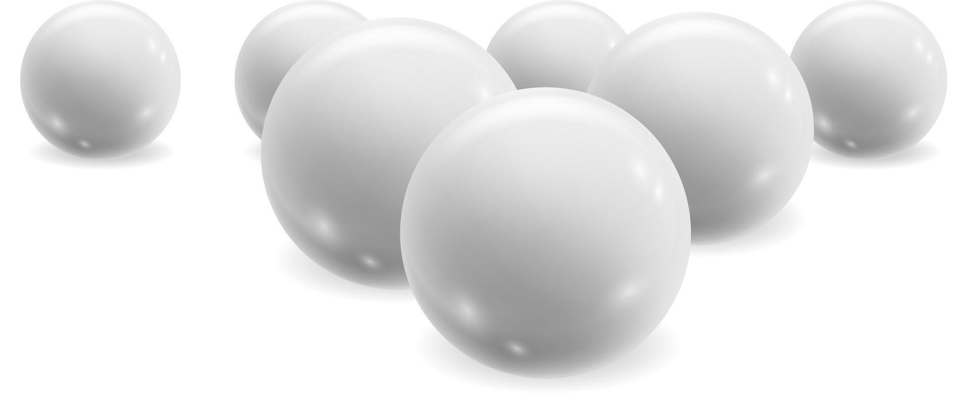 Glossy white spheres creating an abstract composition on a clean white background, evoking a sense of minimalism and elegance while emphasizing modern design and geometric shapes vector